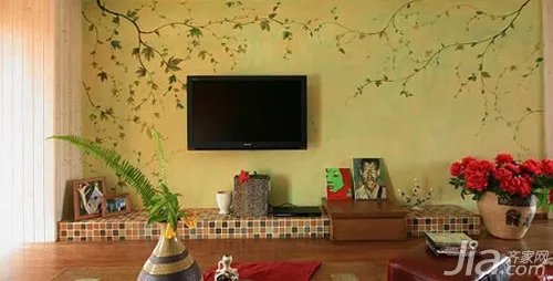 手绘电视背景墙图案展示