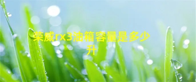 荣威rx3油箱容量是多少升