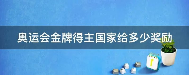 奥运会金牌得主国家给多少奖励
