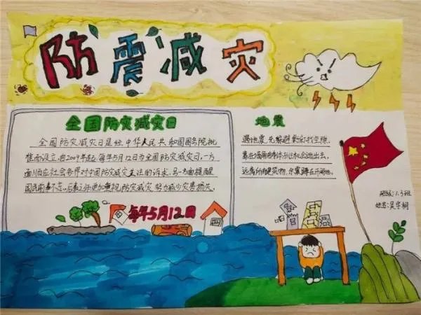 地震手抄报图片简单漂亮4k